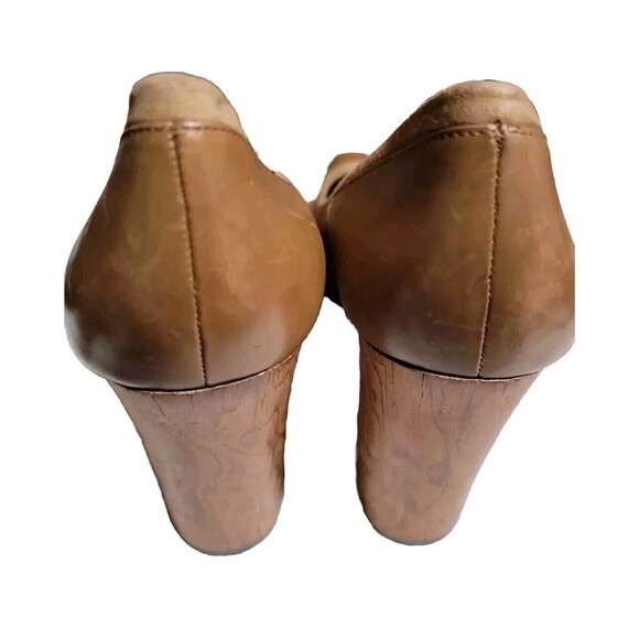 Banana Republic Shoes Women Brown Taupe Leather Suede  Open Toe Pump Heels Sz 10 - Picture 4 of 6